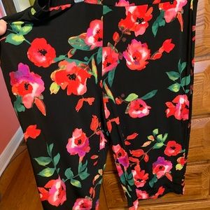 Floral Capri Palazzo Pants.